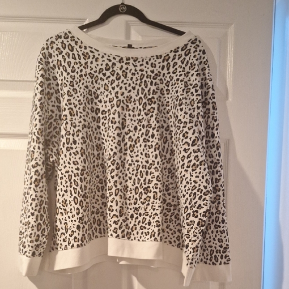 Talbots Tops - Talbots Black and White Animal Print Top